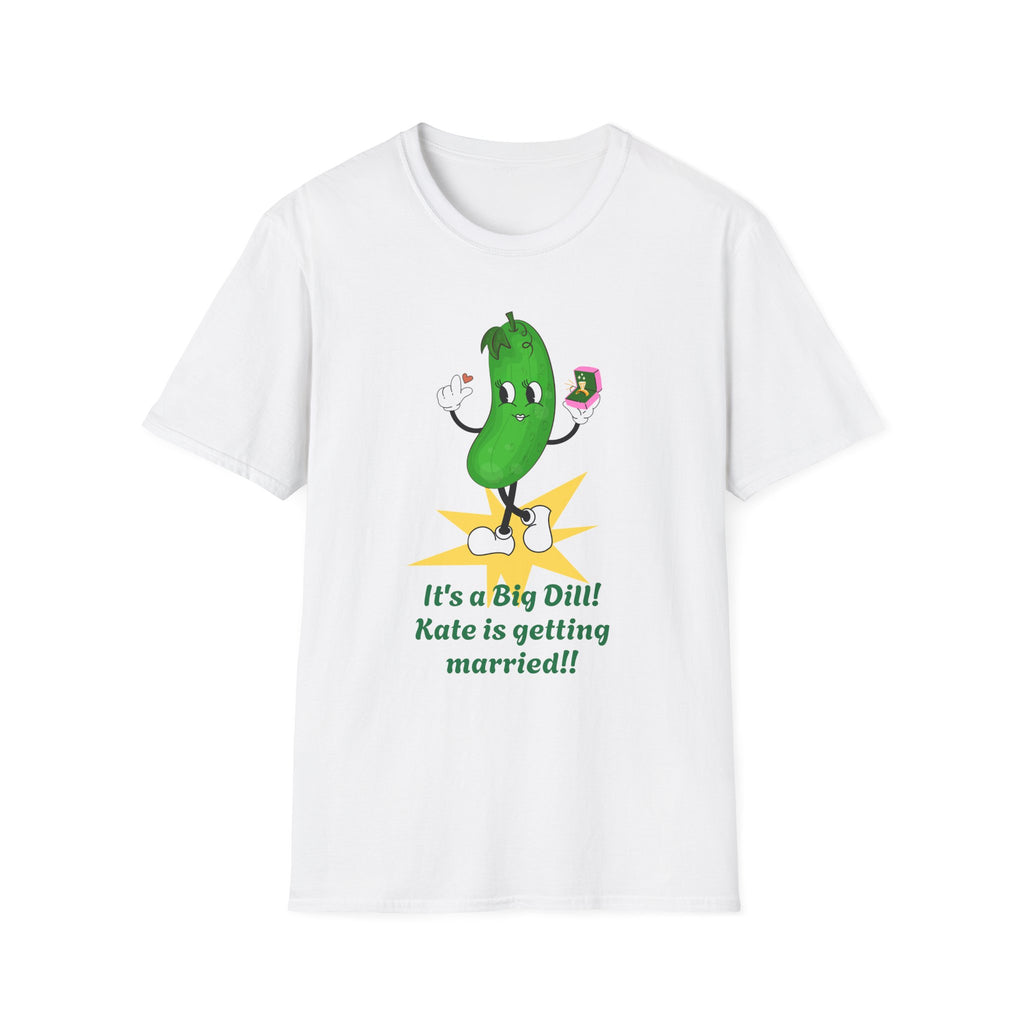 Personalized Pickle Bride Tshirt, Engagement, Unisex Softstyle Tee, Custom Wedding Shirt, Funny Bridal Gift, Couples Shirt