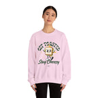 Get Toasted Stay Cheesy Sweatshirt, Cozy Graphic Crewneck, Cute Foodie Apparel, Funny Gift, Unisex Casual Wear