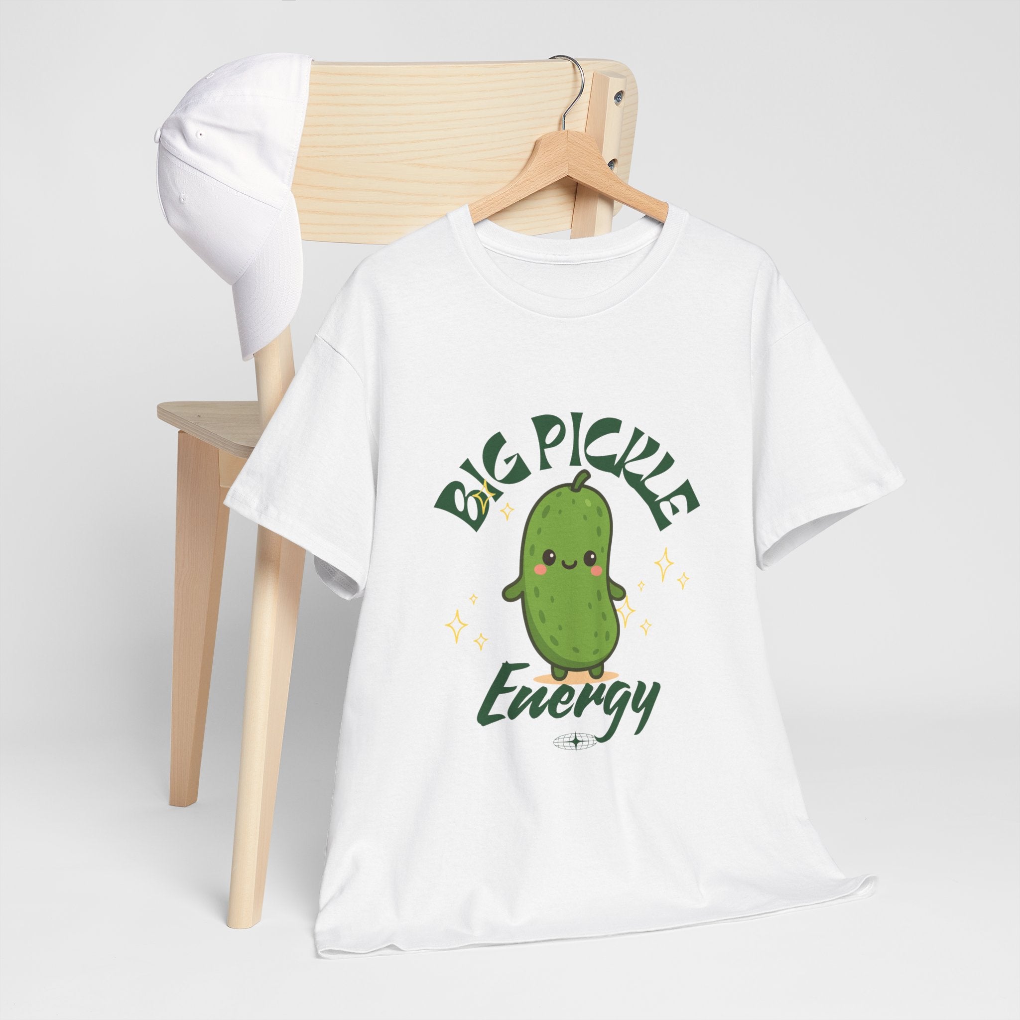 Pickle Energy Tee, Unisex Funny T-Shirt, Gift for Friends, Humorous Apparel, Summer Fun Top, Birthday Gift, Vegan Humor Shirt