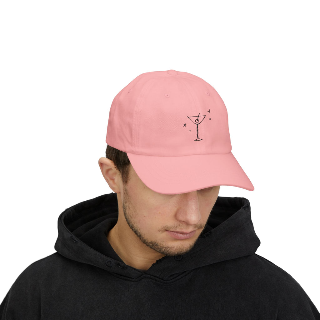 Classic Dad Cap with Martini Design, Casual Hat, Gift for Father's Day, Summer Accessory, Unisex Cap