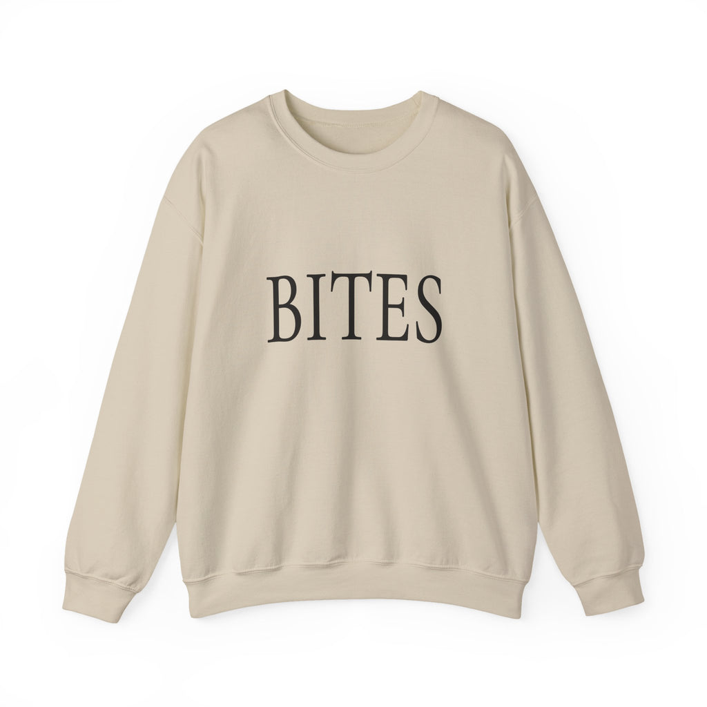 BITES Crewneck Sweatshirt - Minimalist Typography Pullover