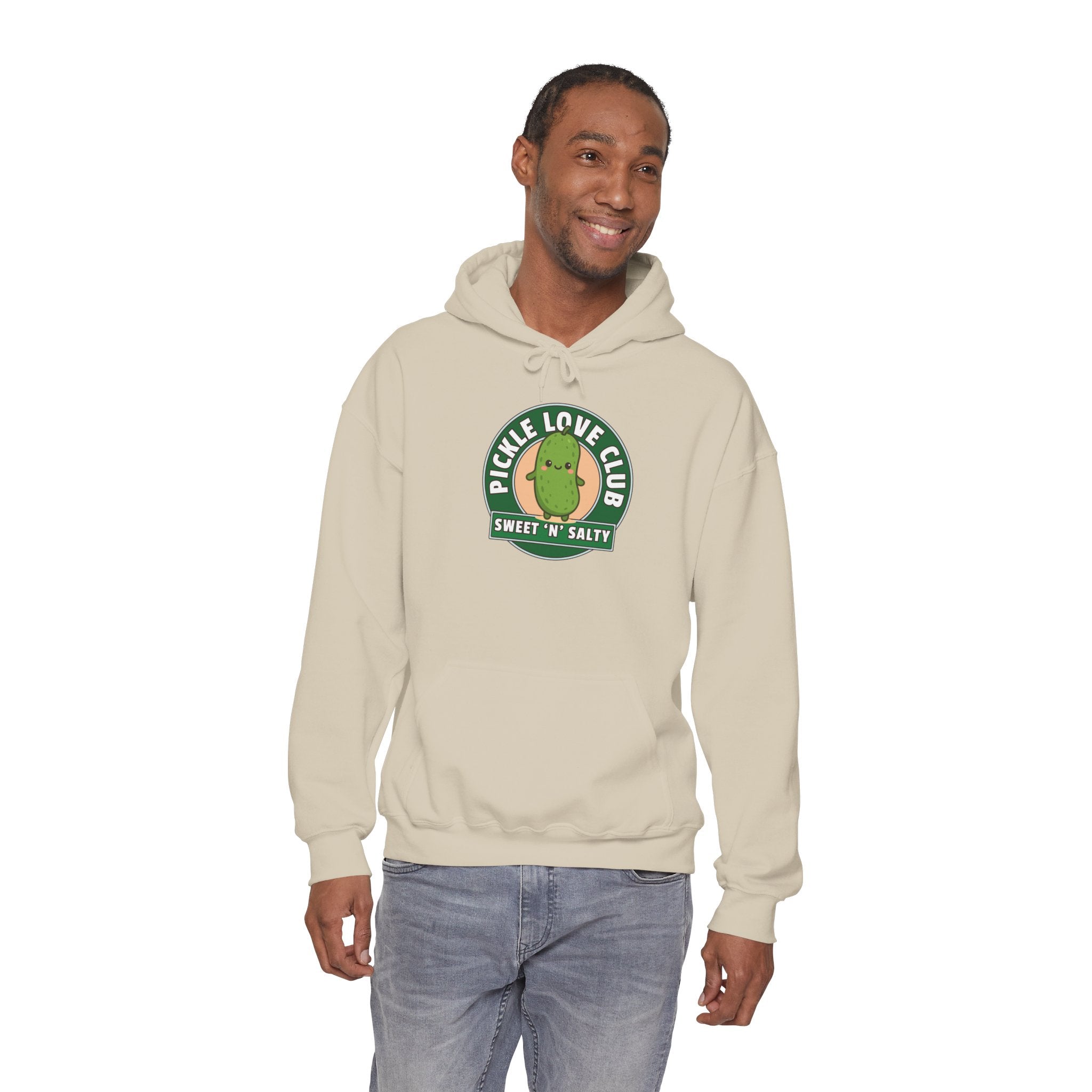 Pickle Love Club Hoodie, Pickle Lover Gift, Foodie Sweatshirt, Funny Hooded Jumper, Gift for Food Lovers, Food Pun Apparel