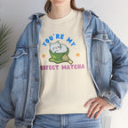 Cat Matcha Tee, Cute Matcha T-shirt, Cat Lover Gift, Unisex Tee, Heavy Cotton Tee, Perfect Matcha Shirt