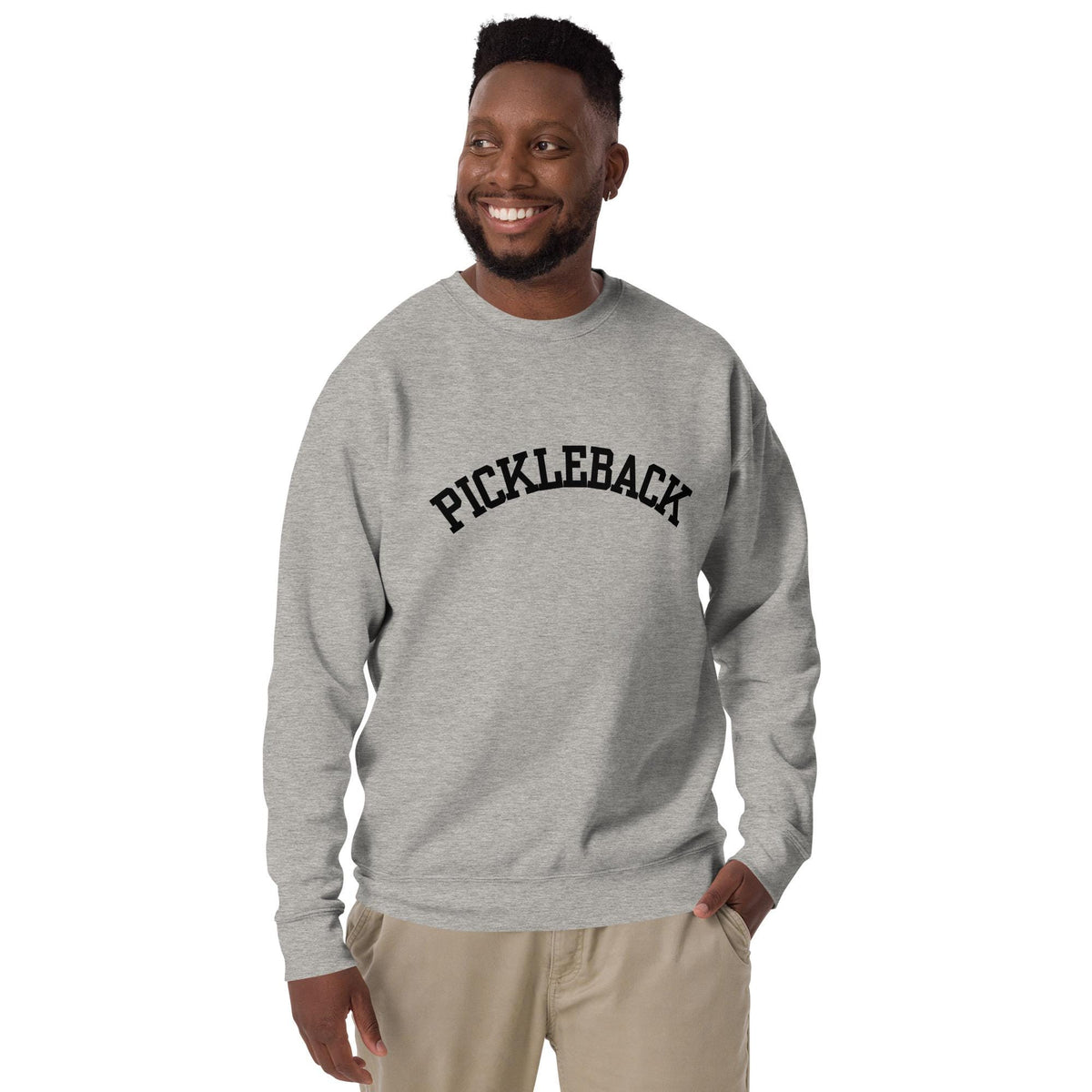 Pickleback Sweatshirt: Spicy Cocktail Lover Varsity Jumper