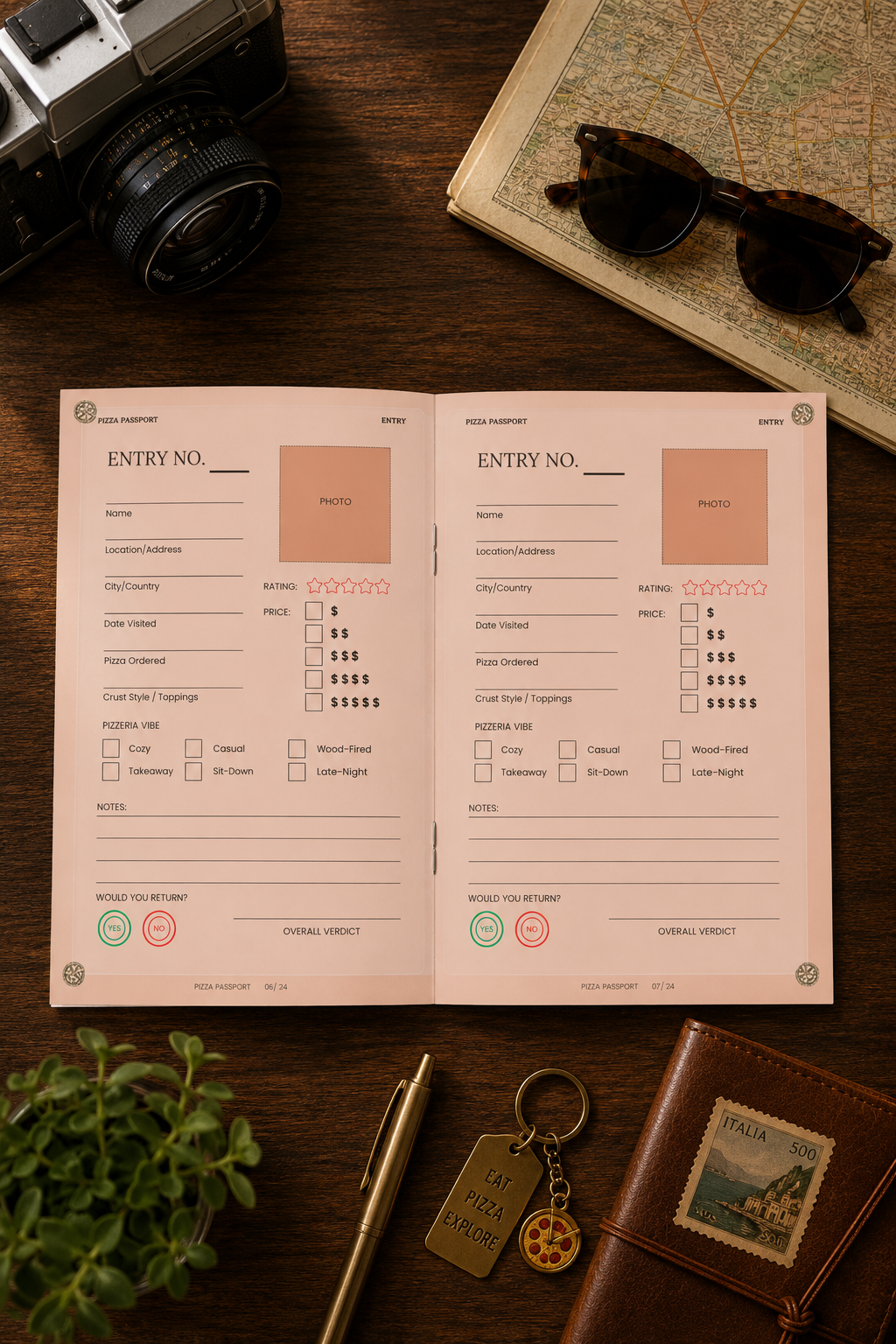 Bakery Passport Journal | Pastry Bread Review Log (Digital Download)