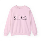 SIDES Crewneck Sweatshirt - Minimalist White Graphic Pullover