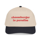 Cheeseburger in Paradise Retro Embroidered Baseball Cap | Food Lyrics