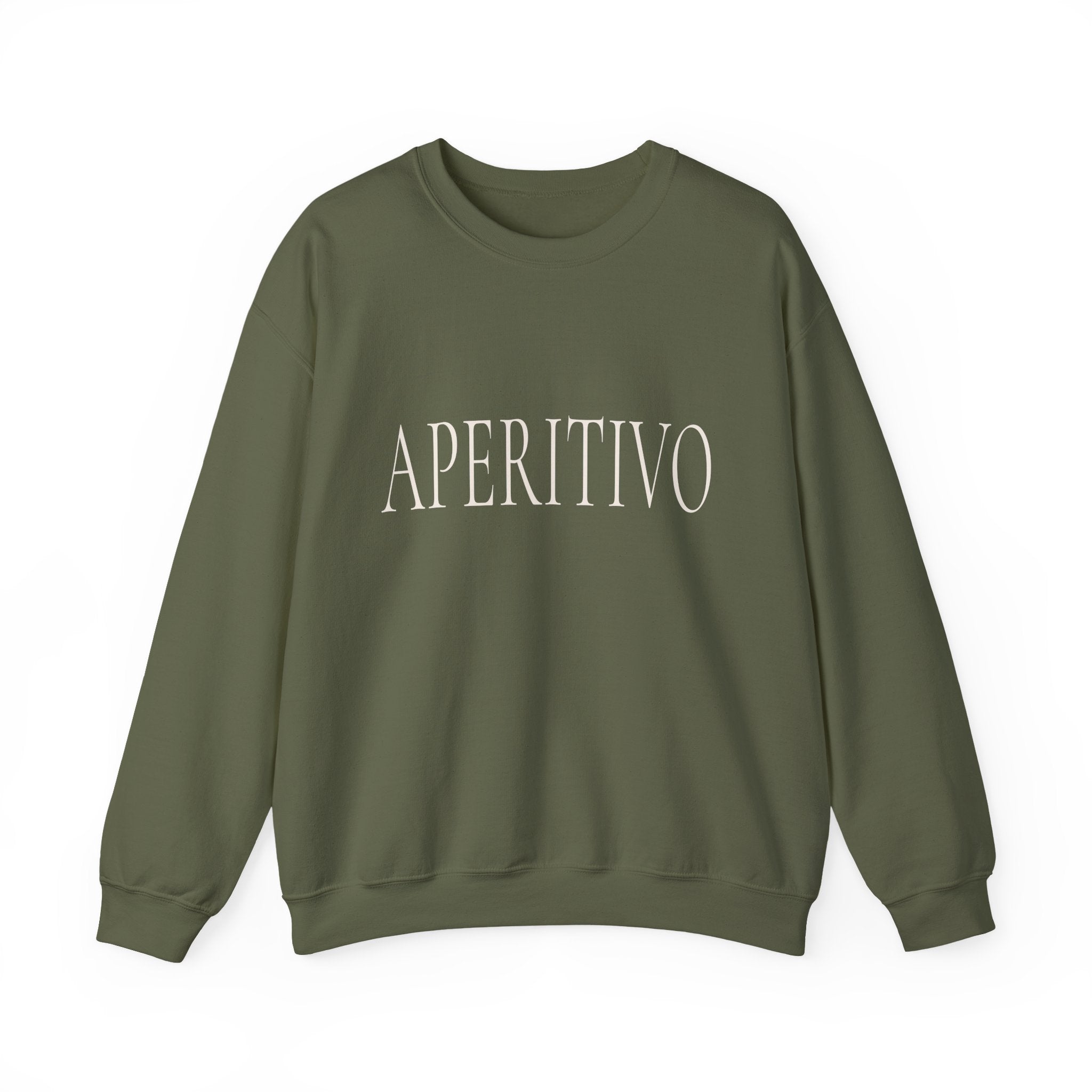 APERITIVO Crewneck Sweatshirt - Chic Italian Aperitif Graphic Sweatshirt