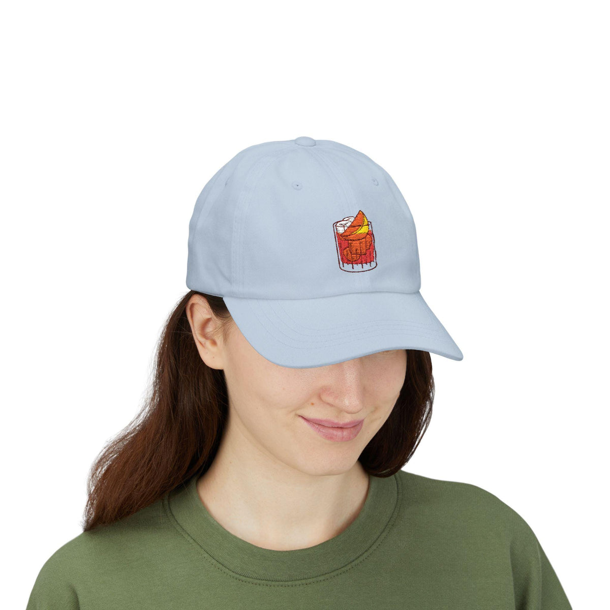 Negroni Cap, Cocktail Embroidery, Adjustable Cotton Baseball Casual Dad Hat