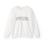 APPETIZERS Crewneck Sweatshirt - Minimalist White Graphic Pullover