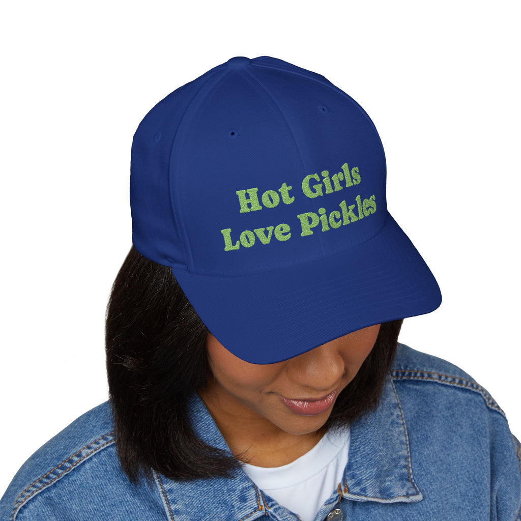 Hot Girls Love Pickles Cap, Cute Embroidered Hat, Gift for Food Lovers, Trendy Casual Wear, Fun Accessory for Summer