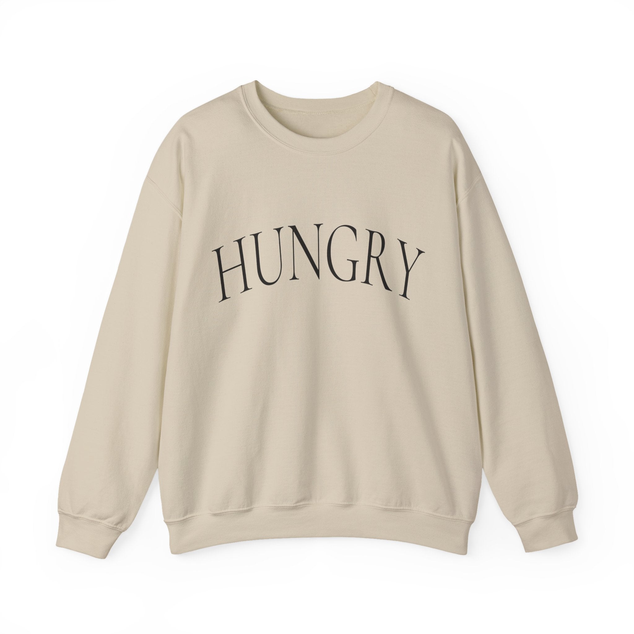 HUNGRY Graphic Sweatshirt - Minimalist White Crewneck