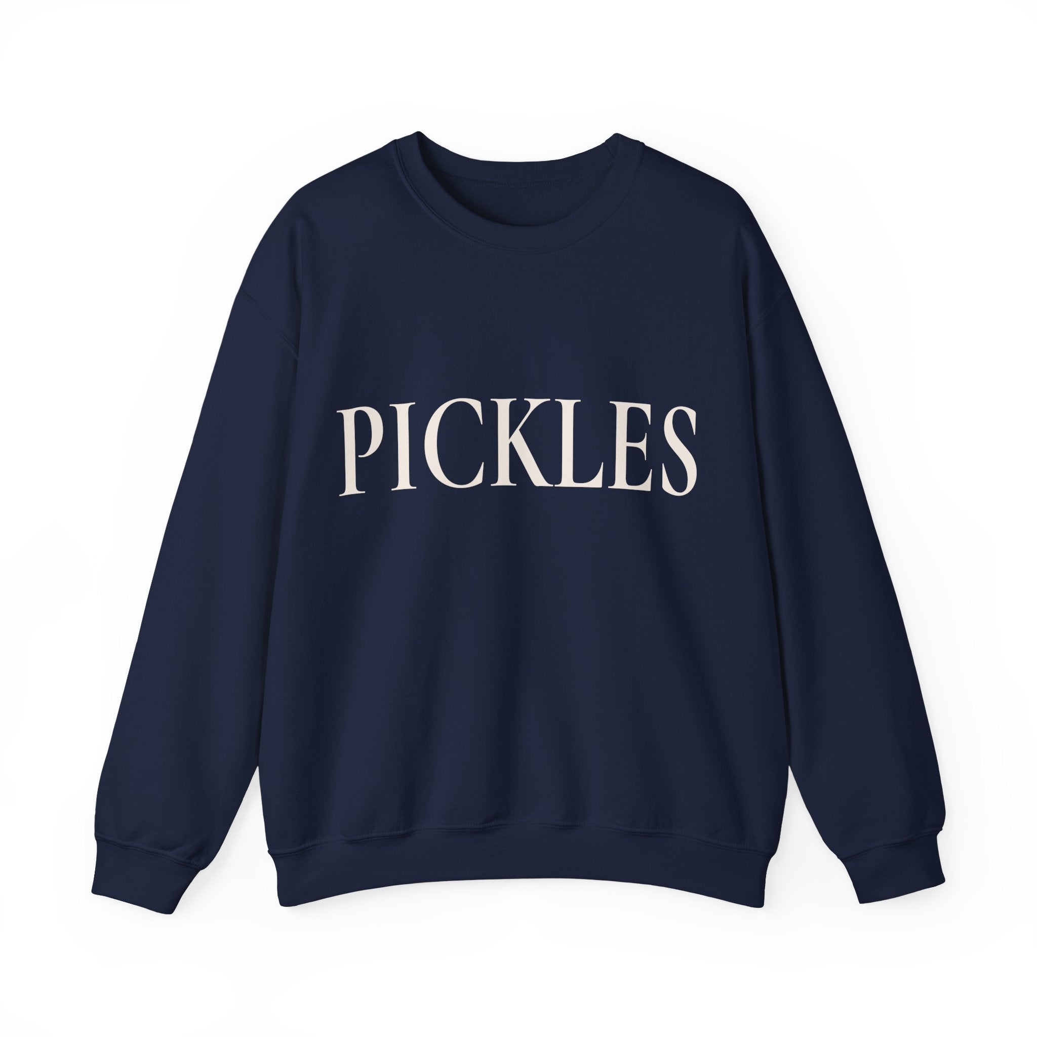 Crewneck Sweatshirt - Minimal "PICKLES" Text Pullover