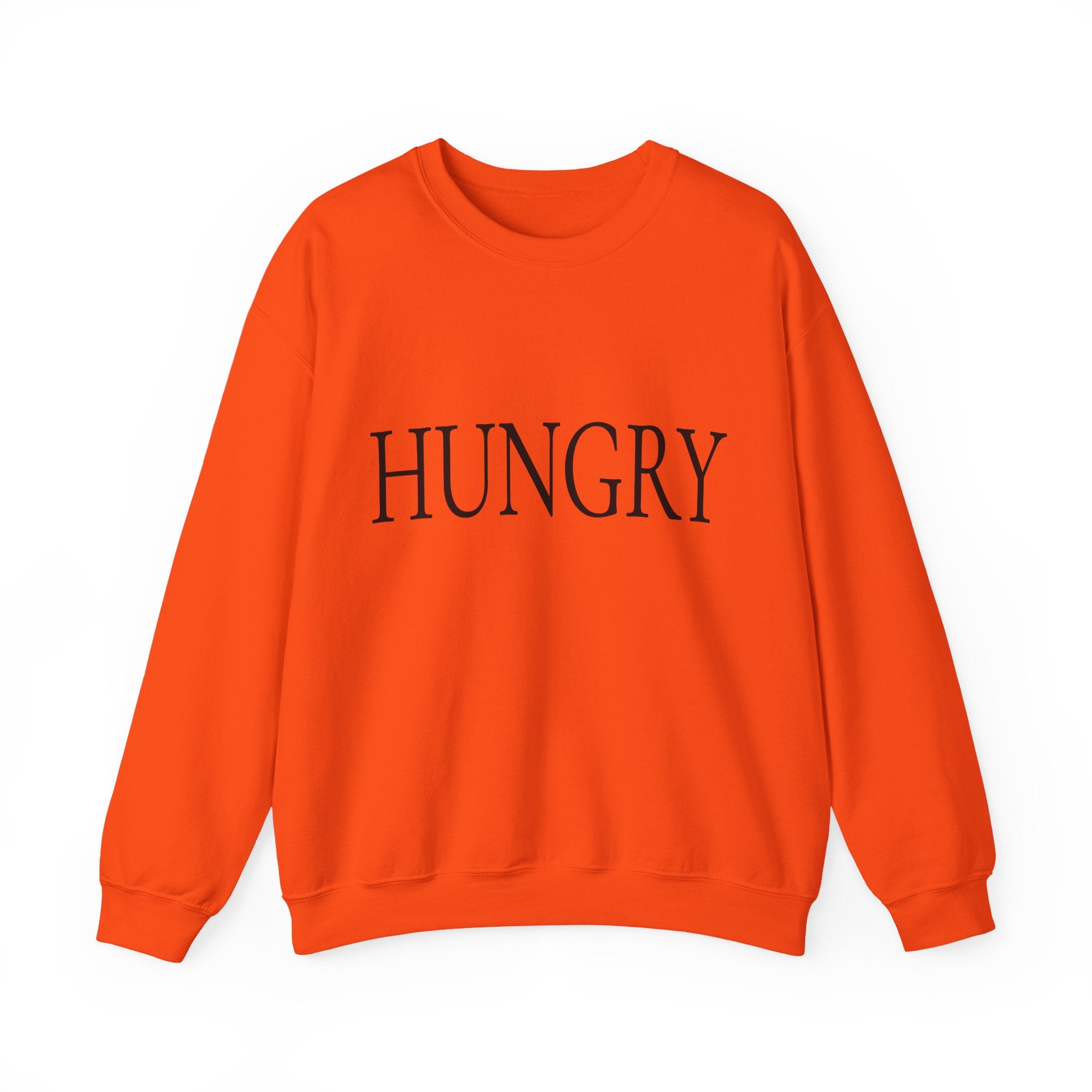 HUNGRY Graphic Sweatshirt – Minimalist White Crewneck