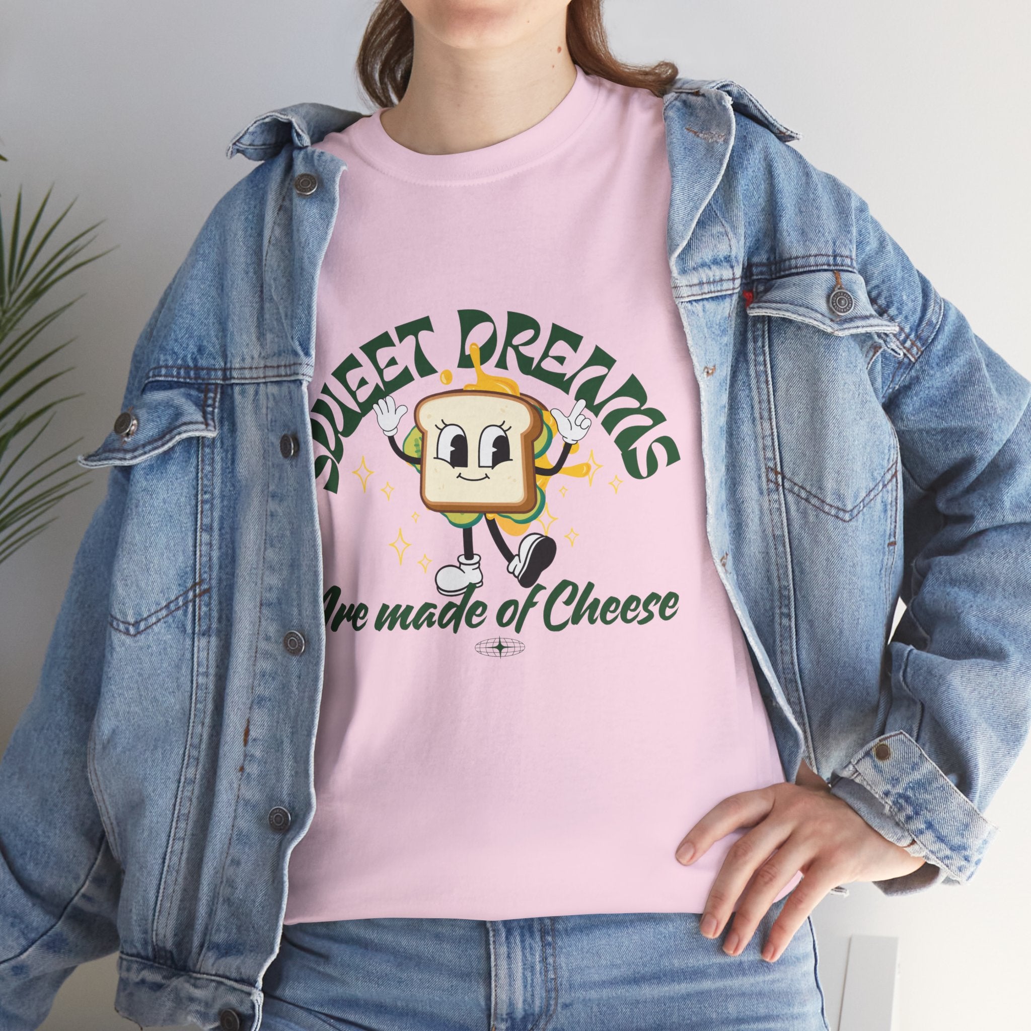 Cheesy Dream Tee, Fun Graphic T-Shirt, Unique Gift, Foodie Apparel, Casual Wear, Everyday Humor Shirt
