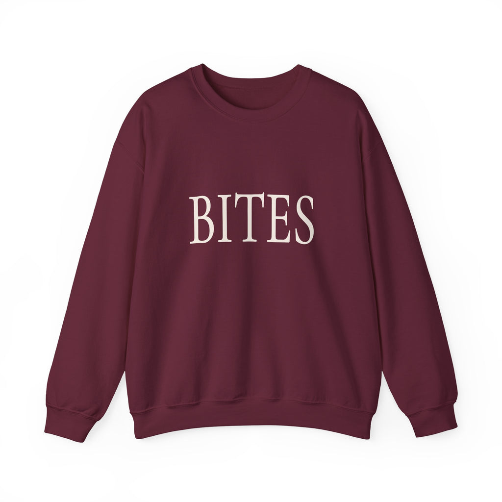 BITES Crewneck Sweatshirt - Minimalist Typography Pullover