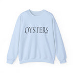 OYSTERS Crewneck Sweatshirt – Minimal Coastal Seafood Tee