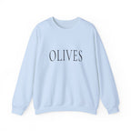 OLIVES Crewneck Sweatshirt - Minimalist Vegan Kitchen Tee for Food Lovers