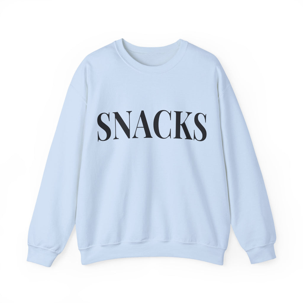 SNACKS Crewneck Sweatshirt - Minimal Foodie Graphic Pullover