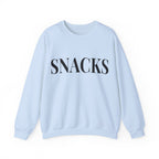 SNACKS Crewneck Sweatshirt - Minimal Foodie Graphic Pullover