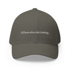 i'd have what she's having Embroidered Cap | Script Text Baseball Hat