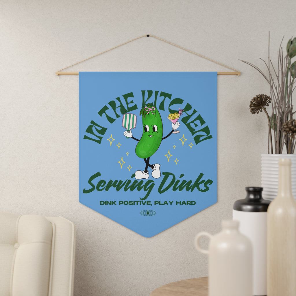 Pickleball Pennant Decor, Fun Kitchen Wall Hanging, Serving Drinks Banner, Kitchen Party Decor, Playful Home Accents, Pickle ball