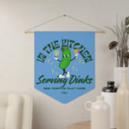 Pickleball Pennant Decor, Fun Kitchen Wall Hanging, Serving Drinks Banner, Kitchen Party Decor, Playful Home Accents, Pickle ball