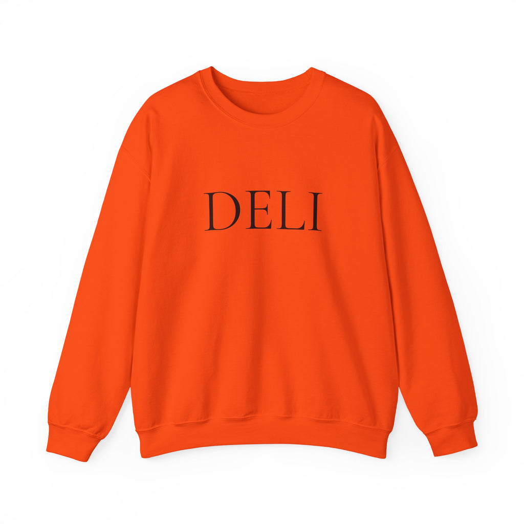 The DELI Crewneck Sweatshirt - Minimalist White Graphic Sweater
