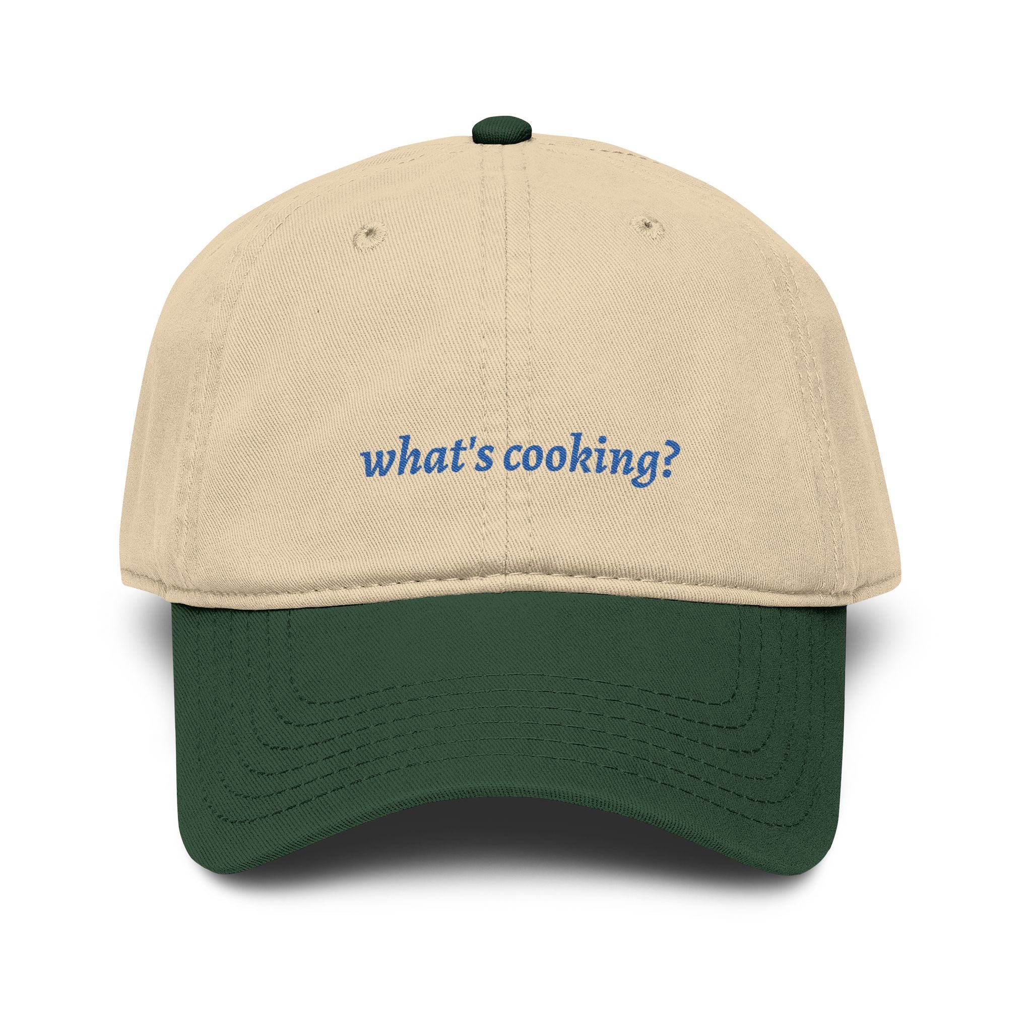 what's cooking? cap | embroidered text baseball cap