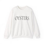 OYSTERS Crewneck Sweatshirt – Minimal Coastal Seafood Tee