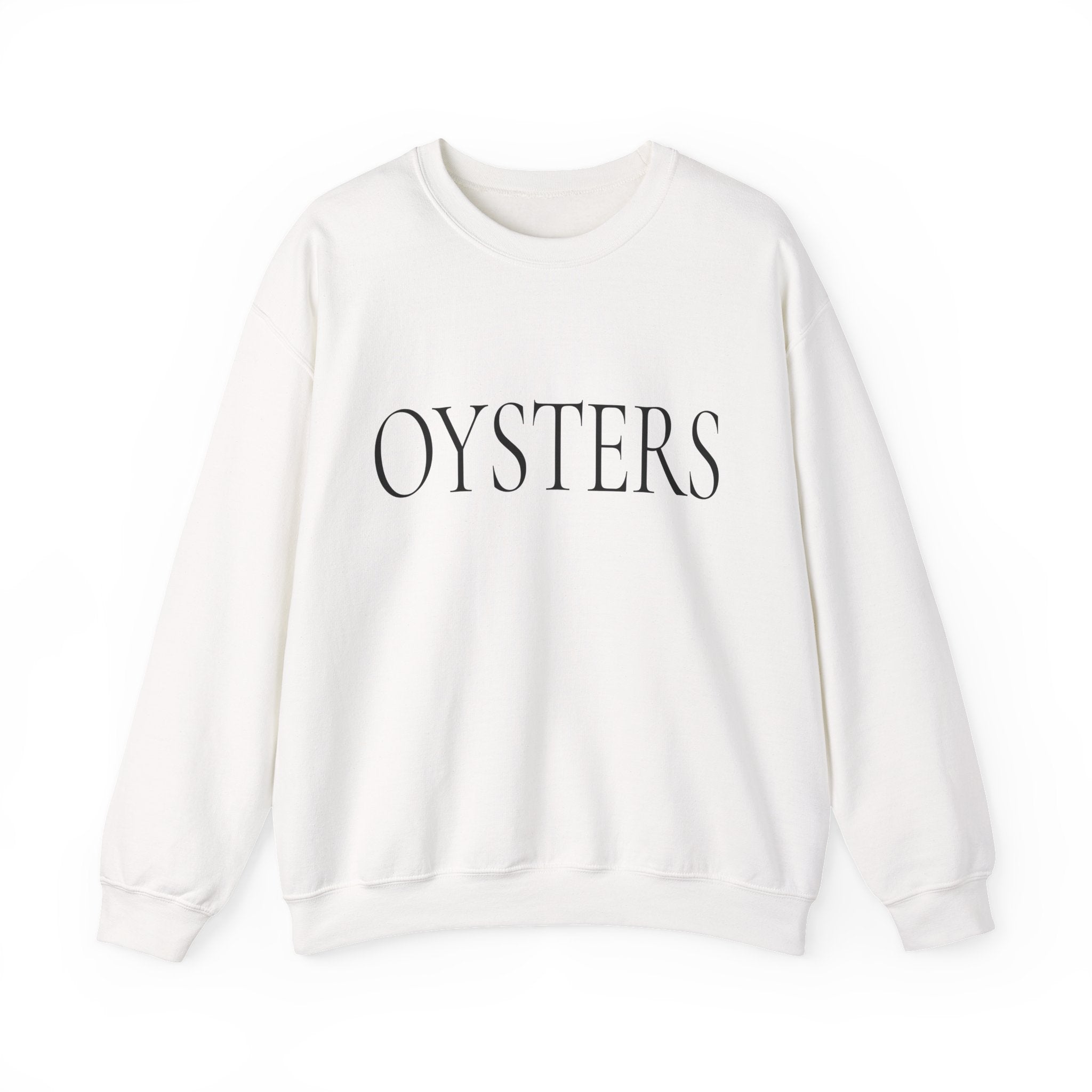 OYSTERS Crewneck Sweatshirt – Minimal Coastal Seafood Tee