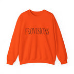 PROVISIONS Crewneck Sweatshirt - Minimalist Text Pullover