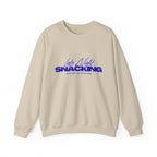 Late Night Snacking Retro Script Neon Blue Sweatshirt | Music Lyrics Snacks