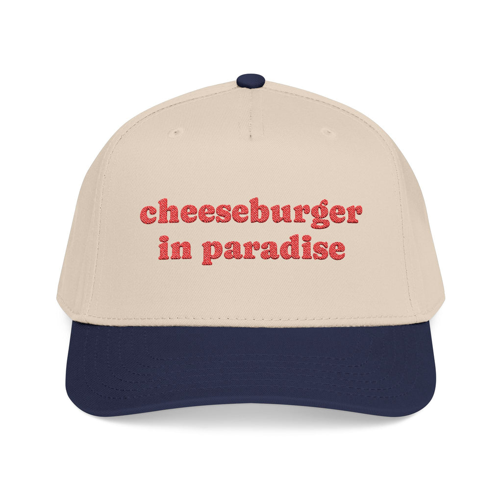 Cheeseburger in Paradise Retro Embroidered Baseball Cap | Food Lyrics