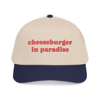 Cheeseburger in Paradise Retro Embroidered Baseball Cap | Food Lyrics