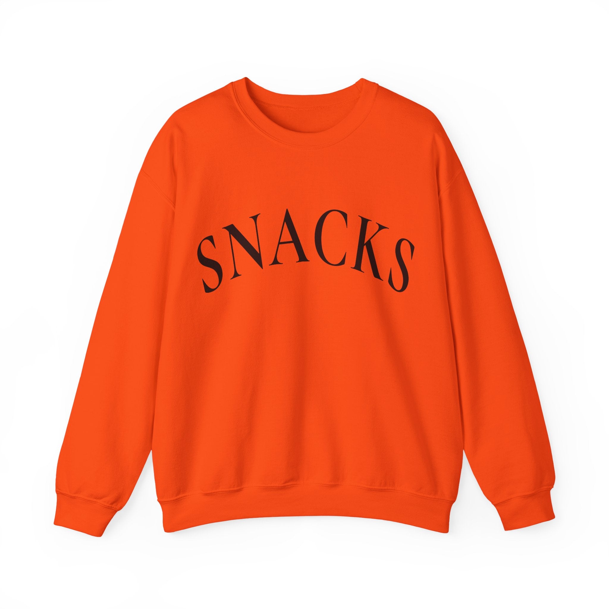 Snacks Crewneck Sweatshirt - Minimal Graphic "SNACKS" Pullover