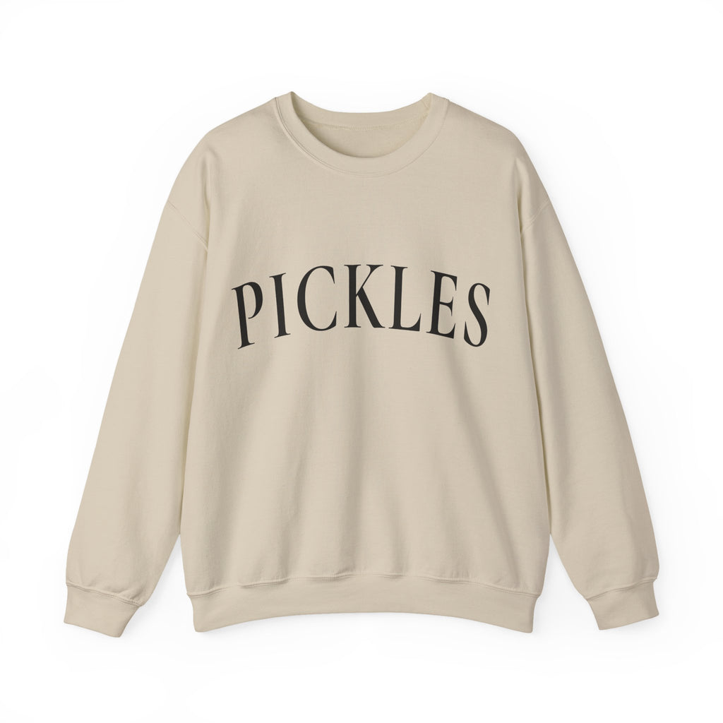 Pickles Crewneck Sweatshirt - Minimal White Graphic Pullover