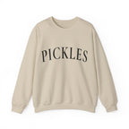 Pickles Crewneck Sweatshirt - Minimal White Graphic Pullover
