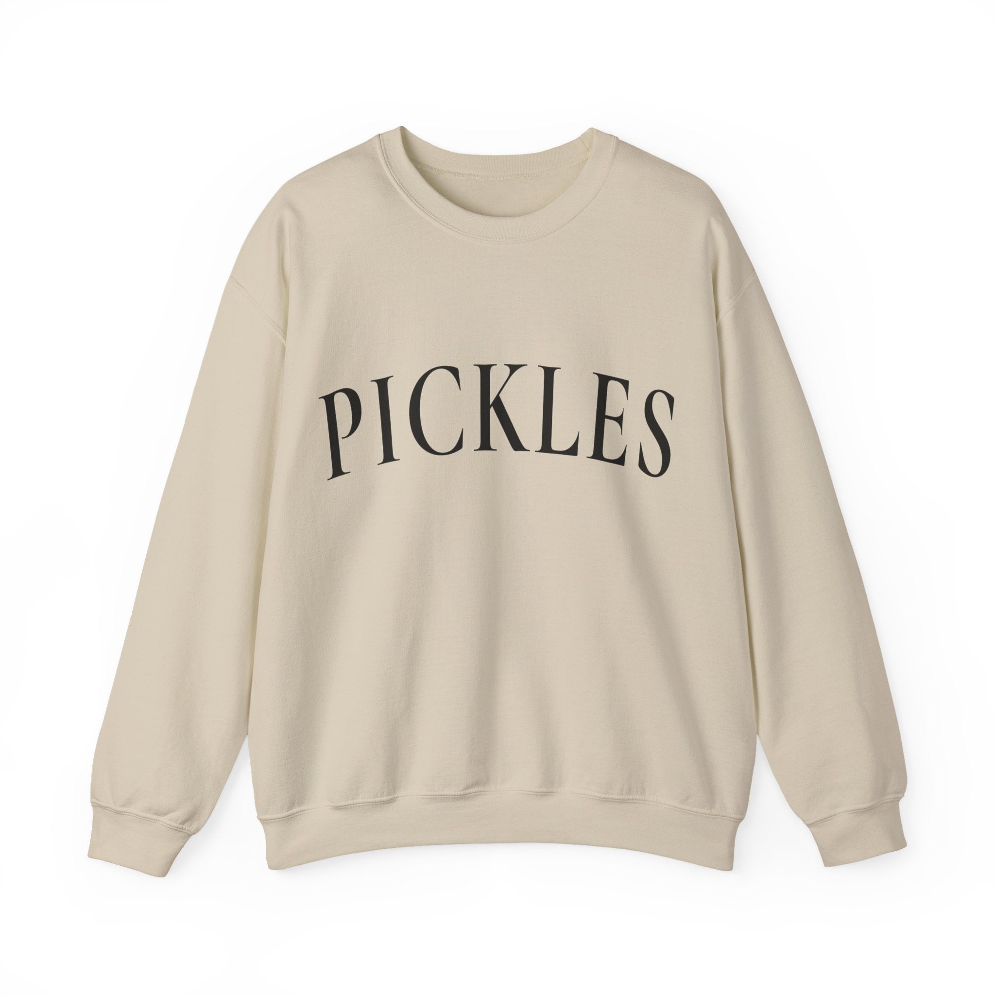 Pickles Crewneck Sweatshirt - Minimal White Graphic Pullover