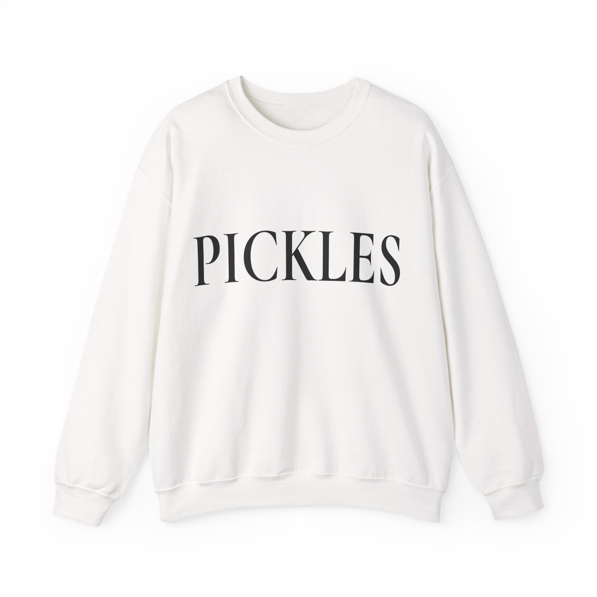 Crewneck Sweatshirt - Minimal "PICKLES" Text Pullover