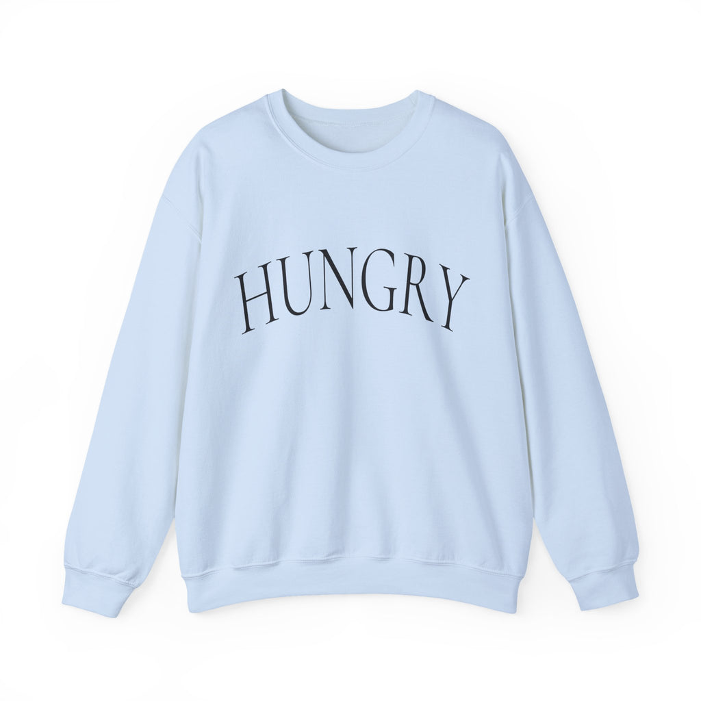 HUNGRY Graphic Sweatshirt - Minimalist White Crewneck