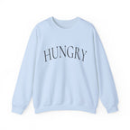 HUNGRY Graphic Sweatshirt - Minimalist White Crewneck