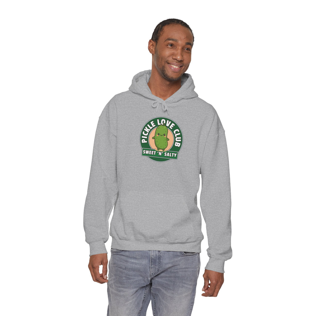 Pickle Love Club Hoodie, Pickle Lover Gift, Foodie Sweatshirt, Funny Hooded Jumper, Gift for Food Lovers, Food Pun Apparel