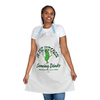 Whimsical Kitchen Apron, Fun Cooking Gift, Chef Apron, Serving Drinks Apparel, Perfect for Hostess Gifts, Green Pepper Design