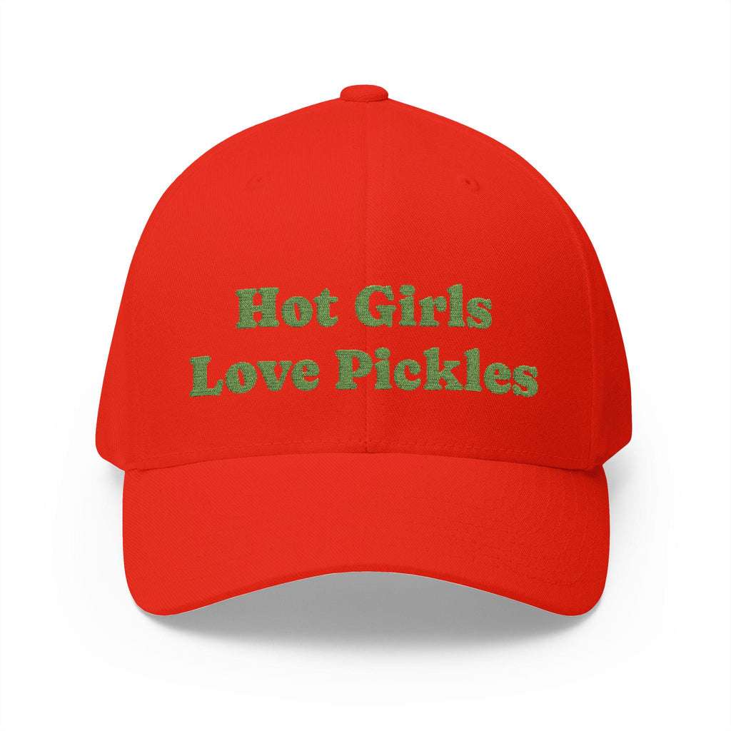 Cap "Hot Girls Love Pickles", Funny Embroidered Hat, Summer Accessory, Gift, Food Lovers, Women