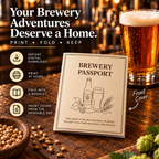 Brewery Passport Journal, Brewery Visit Tracker, Road Trip Gift (Digital Download)