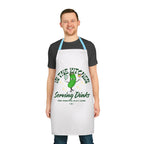 Whimsical Kitchen Apron, Fun Cooking Gift, Chef Apron, Serving Drinks Apparel, Perfect for Hostess Gifts, Green Pepper Design