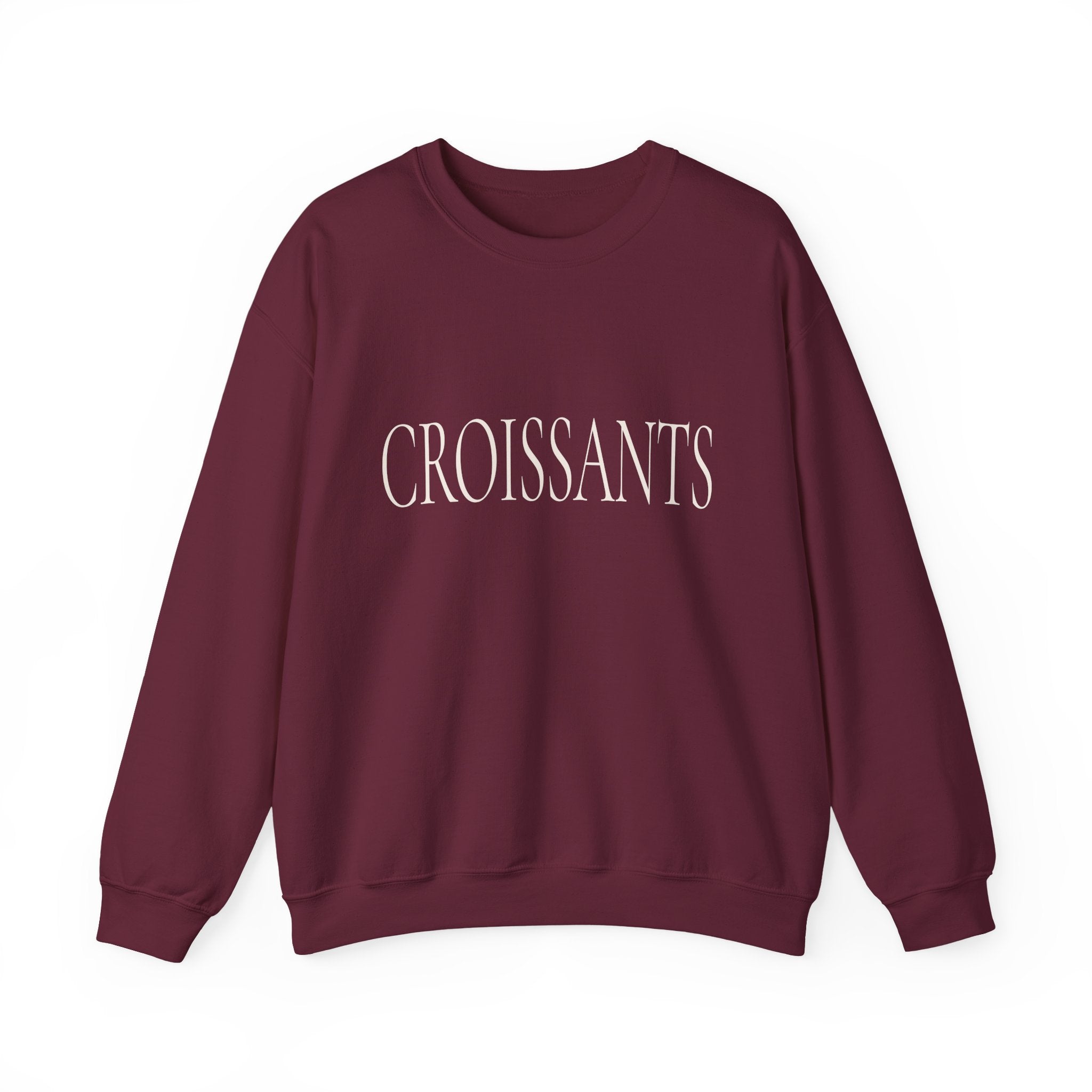 CROISSANTS Crewneck Sweatshirt - Minimal French Bakery Graphic Sweatshirt