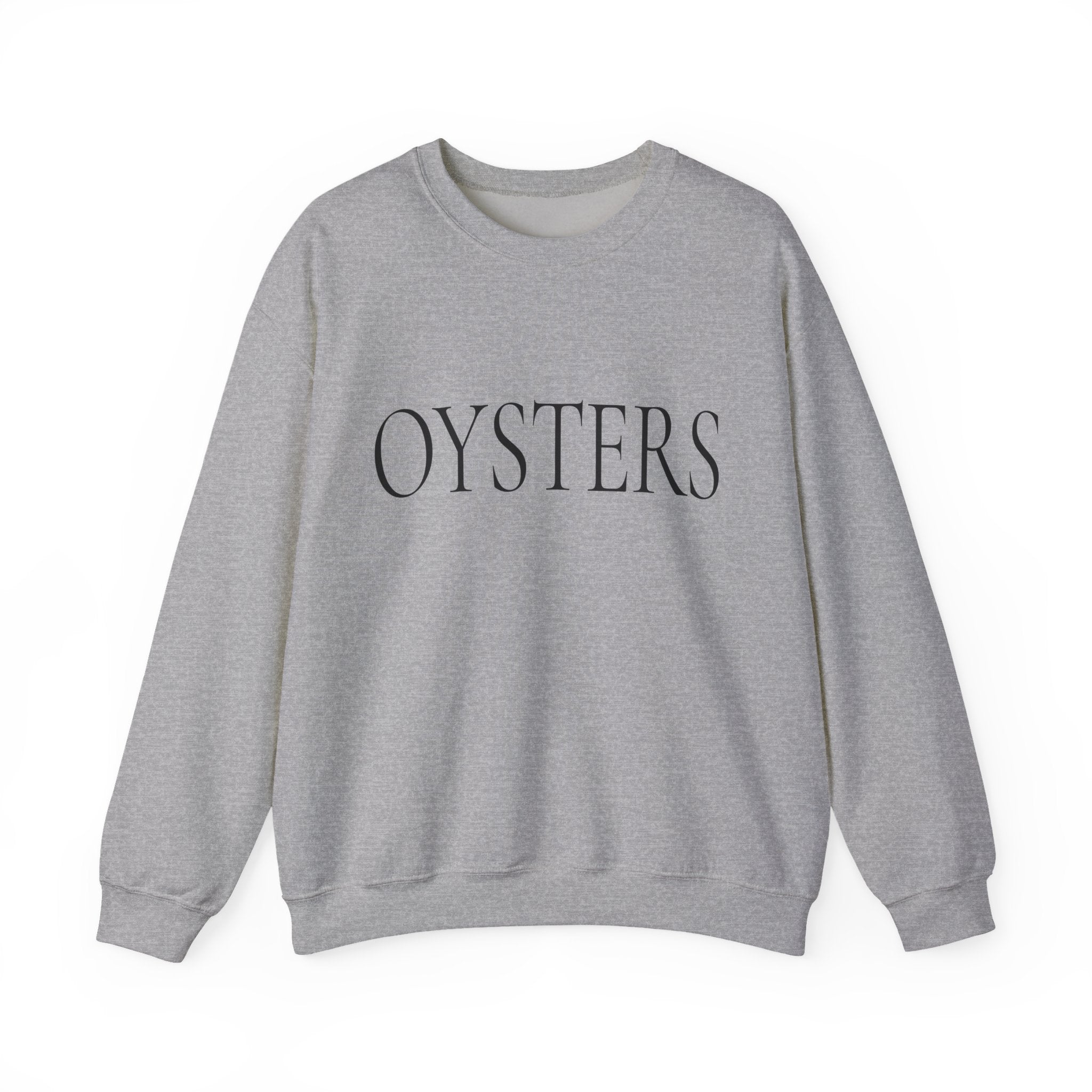 OYSTERS Crewneck Sweatshirt – Minimal Coastal Seafood Tee