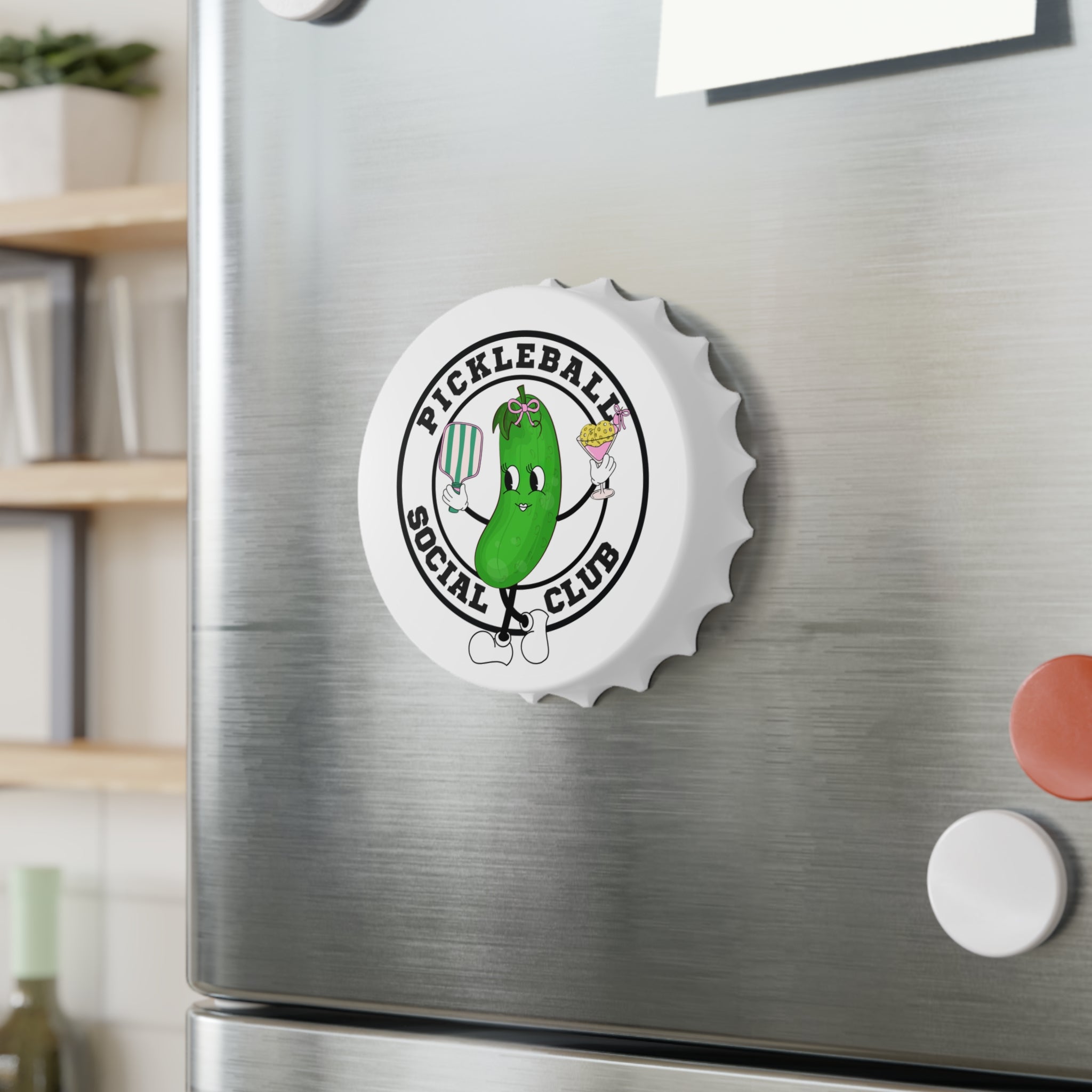Pickleball Club Bottle Opener | Fun Gift for Pickleball Enthusiasts | Unique Kitchen Decor | Social Gathering Essential | Party Favor
